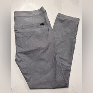 Hollister Men's Charcoal Striped Chino Dress Pants